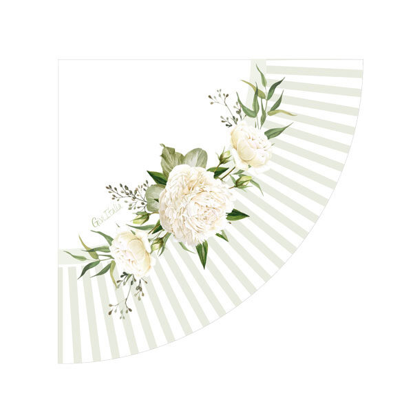 Χαρτοπετσέτες Σχήμα Floral White / 16 τεμ