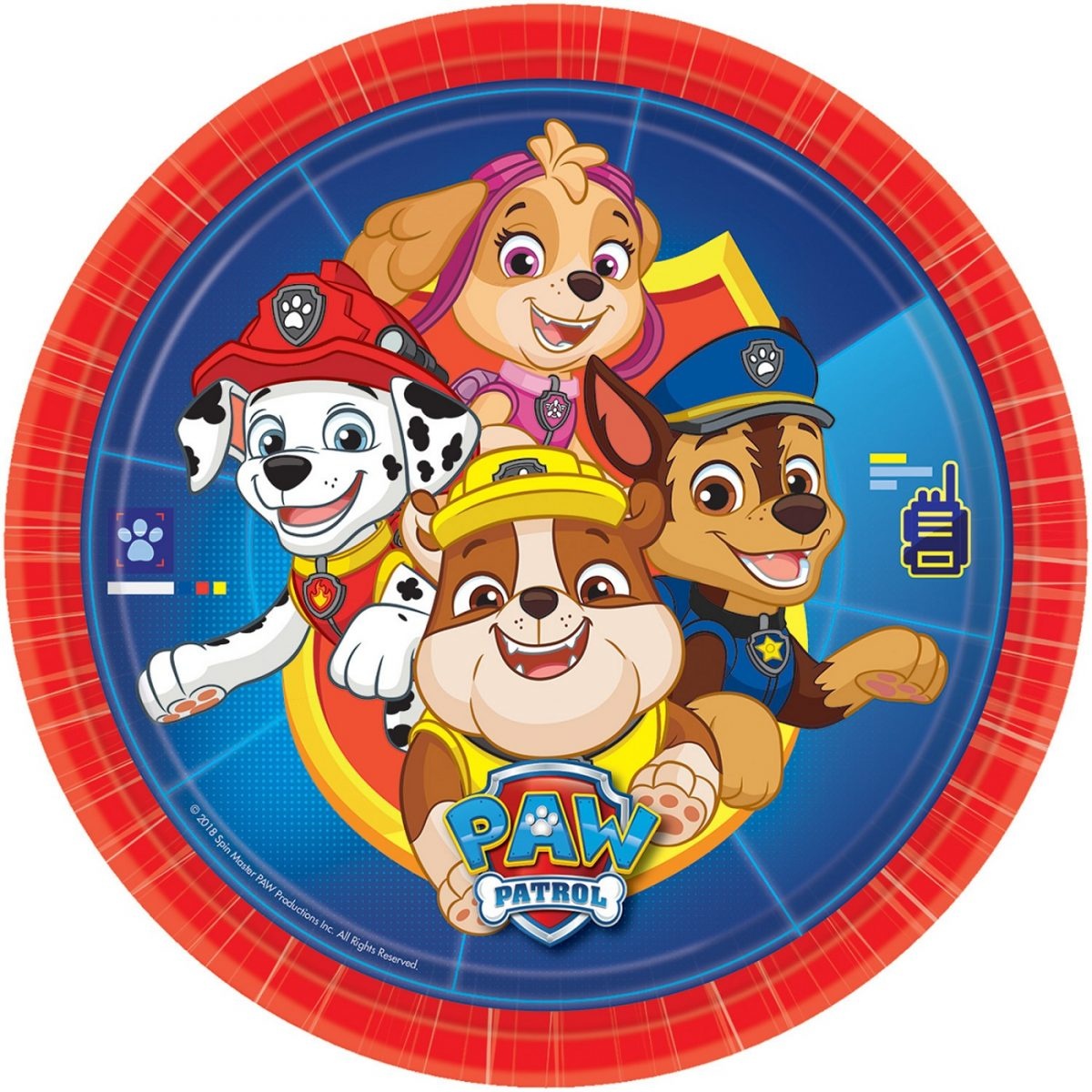 Πιάτα χαρτ. φαγητού 23εκ Paw Patrol New /8 τεμ