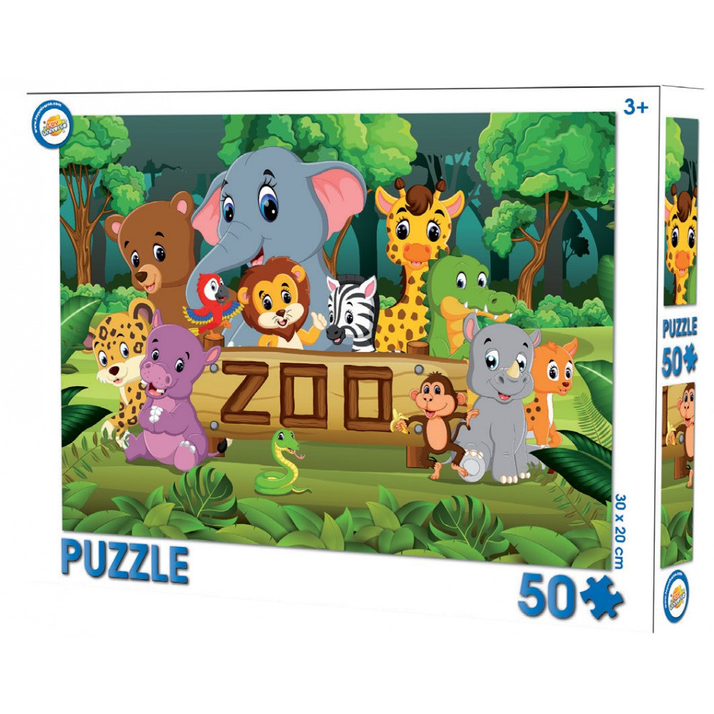 Παιδικό Puzzle Ζωάκια της Ζούγκλας 50τμχ για 3+ Ετών