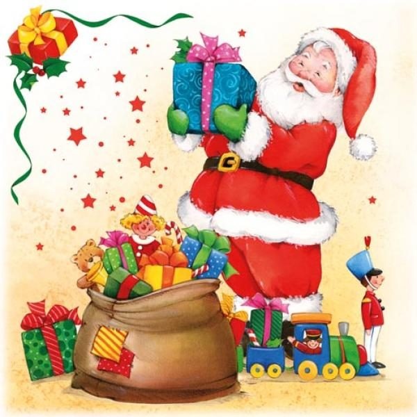 Χαρτοπετσέτες 33Χ33εκ Santa Claus /20 τεμ - Άγιος Βασίλης