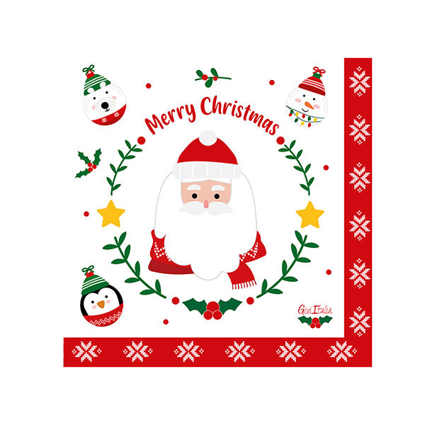 Χαρτοπετσέτες φαγητού 33εκ Christmas Friends / 16 τεμ