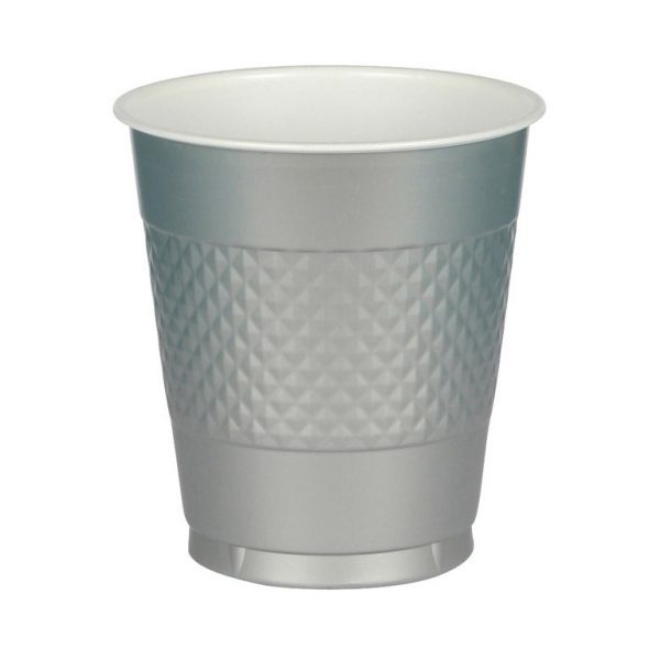 Ποτήρια 355ml πλαστικά Ασημί /10 τεμ