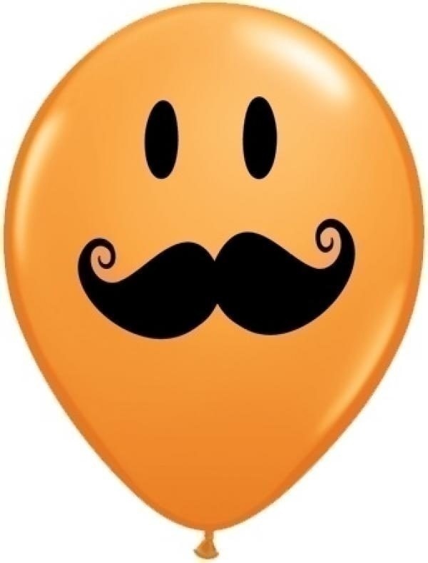 Μπαλόνια 11 Smile Face Mustache Ast /50 τεμ