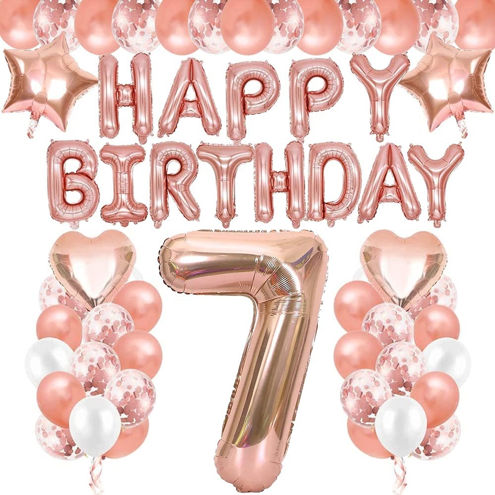 Sweet Birthday Rosegold & Μπαλόνι Αριθμός