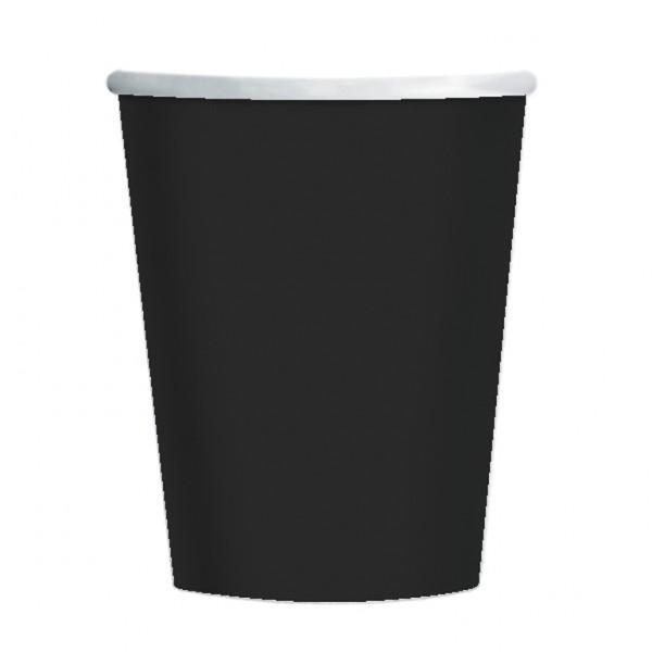 Ποτήρια Χάρτινα 266ml Μαύρο /8 τεμ