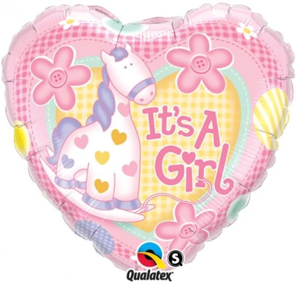 Φοιλ 18 Καρδιά Its a Girl Soft Pony