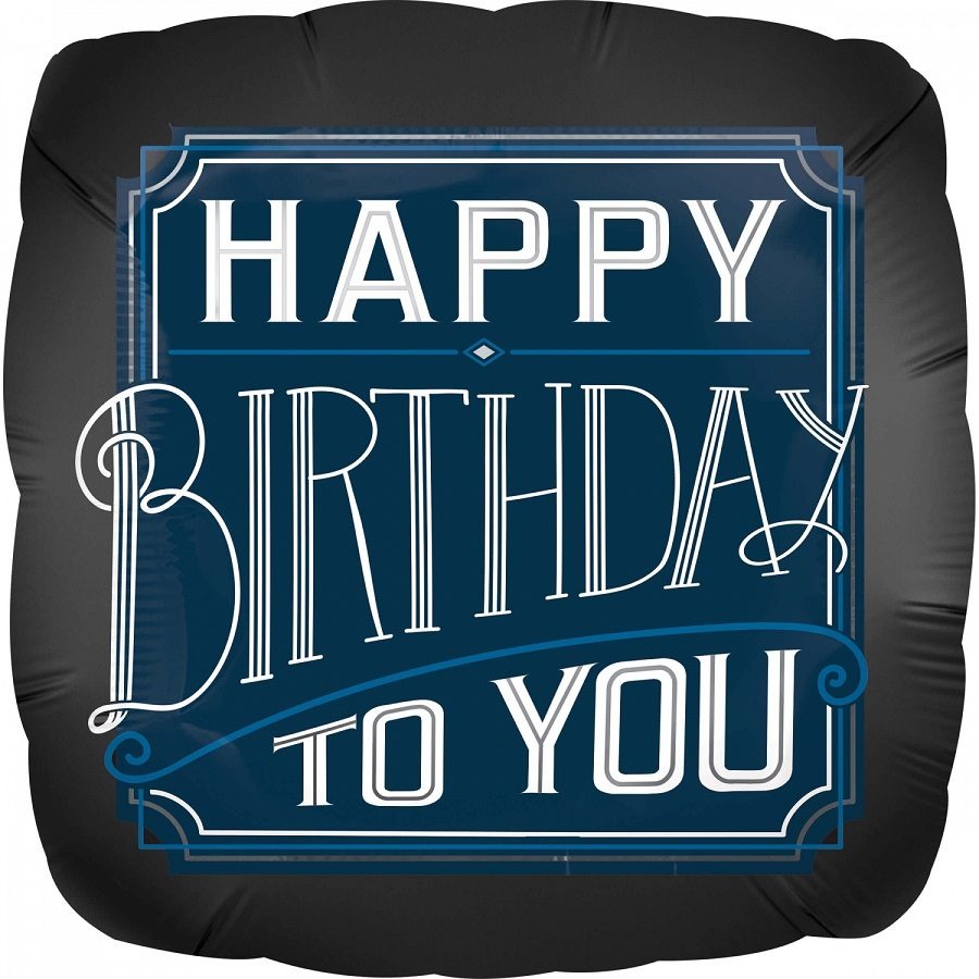 Μπαλόνι Φοιλ 17 Τετράγωνο Happy Birthday Man 43εκ