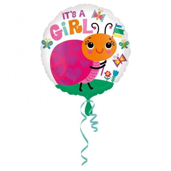 Μπαλόνι Φοιλ 18 Στρογγυλό Its A Girl Ladybug