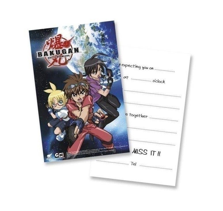 Προσκλήσεις με Φακέλους Bakugan / 6 τεμ
