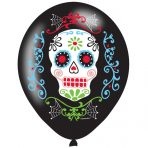 Μπαλόνια λατεξ Day of the Dead 6 τεμ. - Νεκροκεφαλές