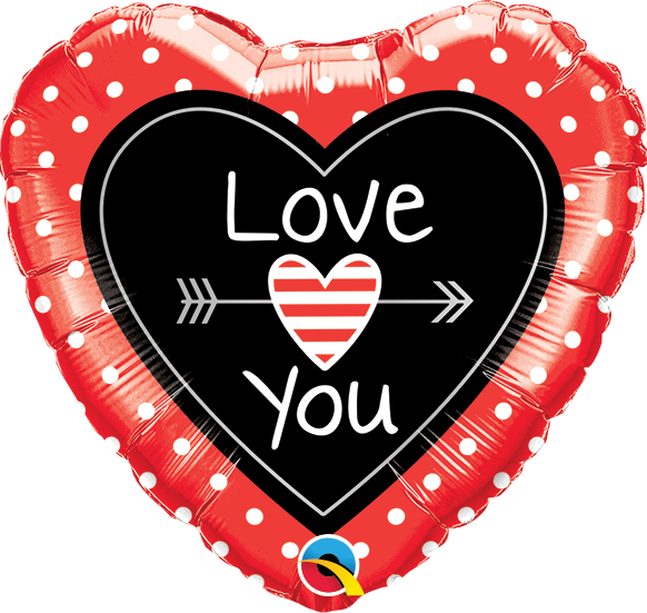 Μπαλόνι Φοιλ 9 Love You Dots & Arrows / 23 εκ