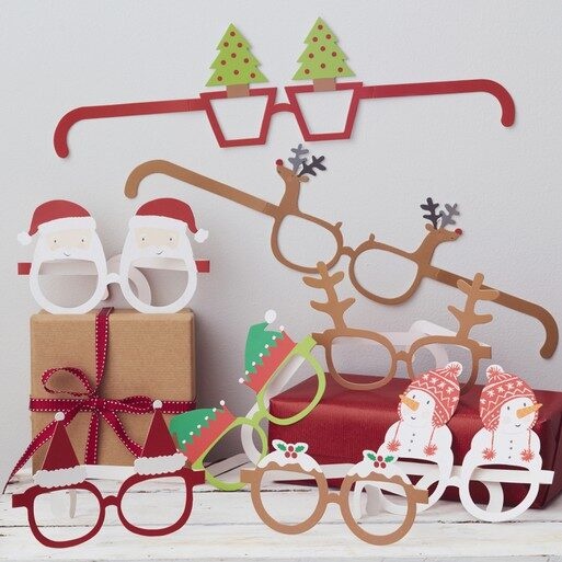 Χάρτινα Γυαλιά Santa & Friends 8 τεμ