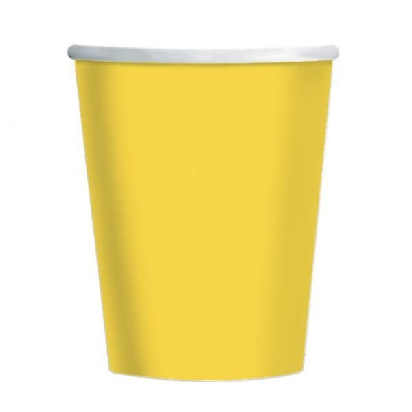 Ποτήρια Χάρτινα 250ml Κίτρινο /8 τεμ