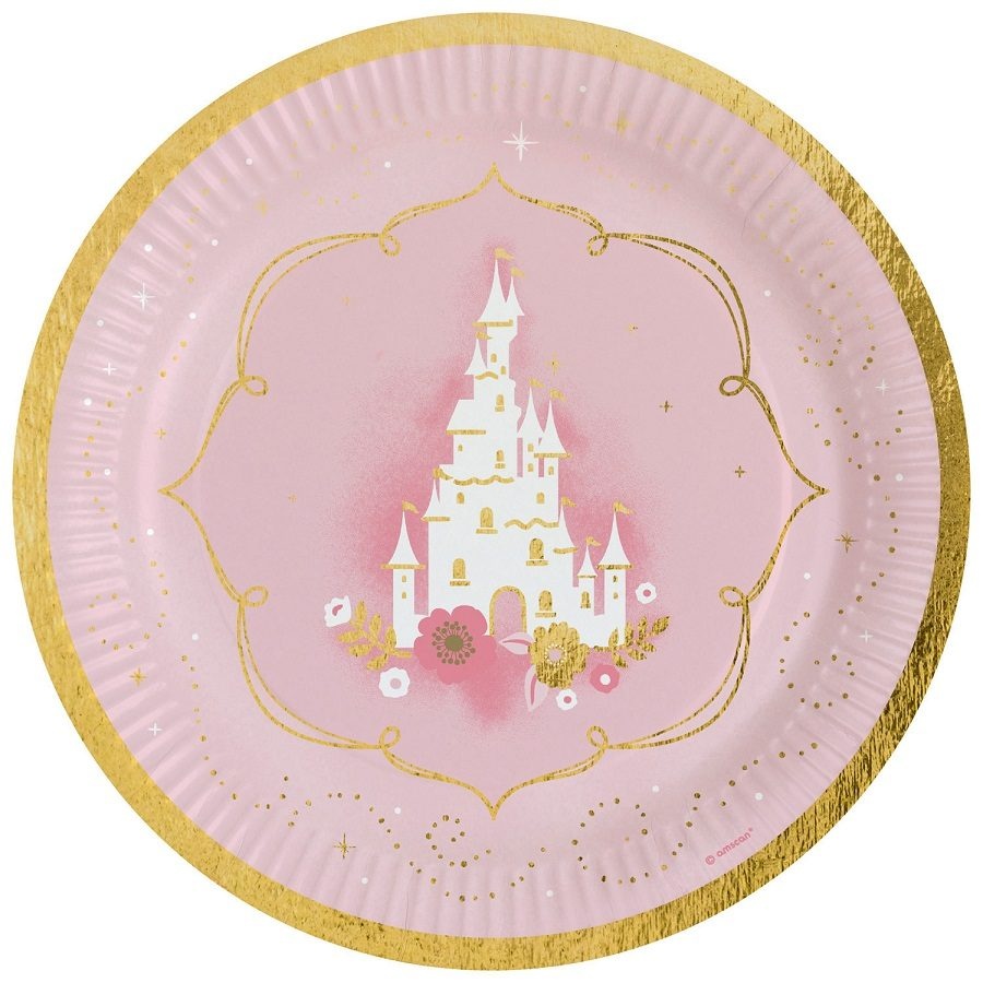 Πιάτα χαρτ. φαγητού 23εκ Princess for a Day /8 τεμ