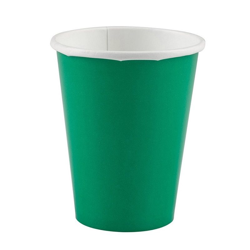 Ποτήρια χάρτ. 266ml Festive Green /8 τεμ