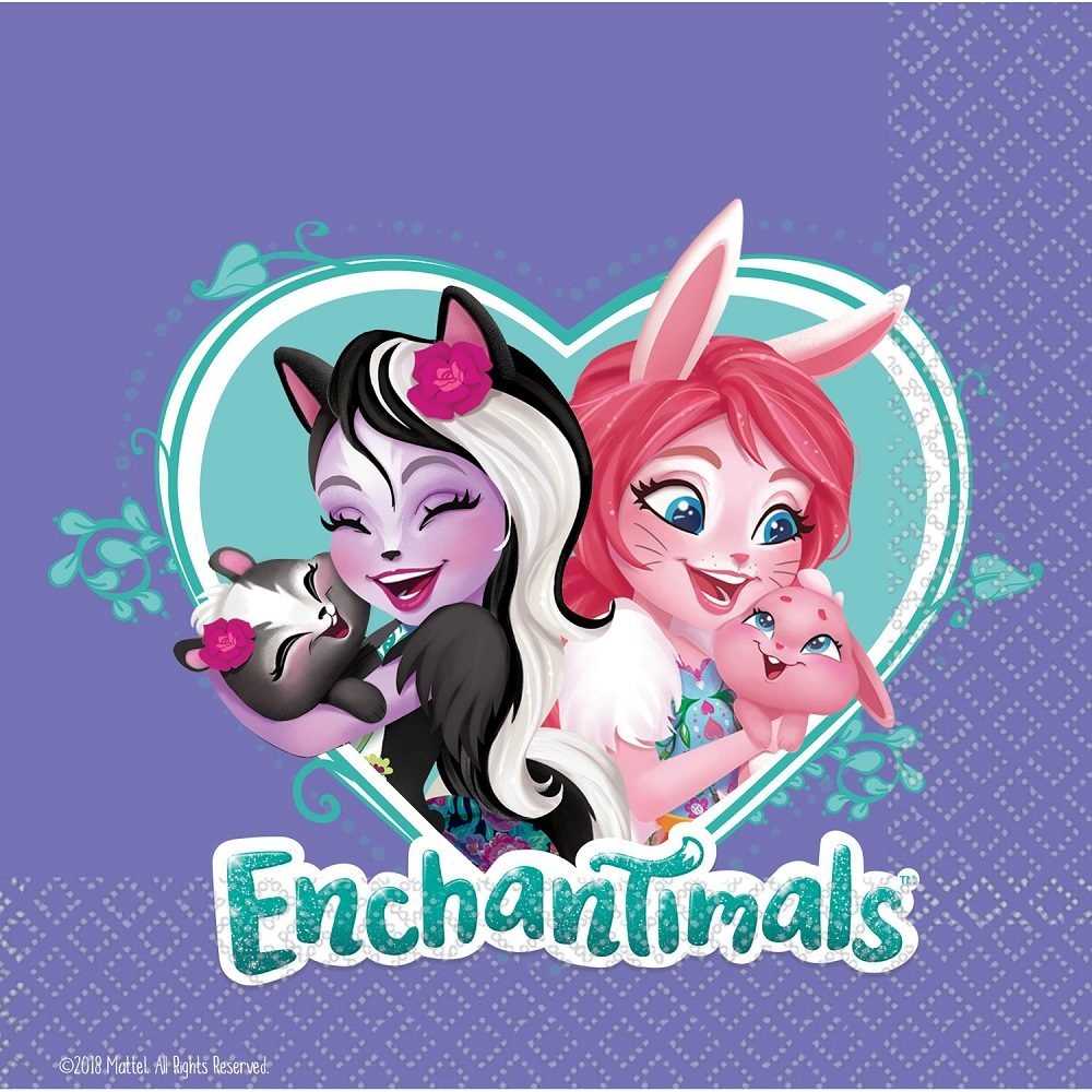 Χαρτοπετσέτες 33 εκ Enchantimals /16 τεμ
