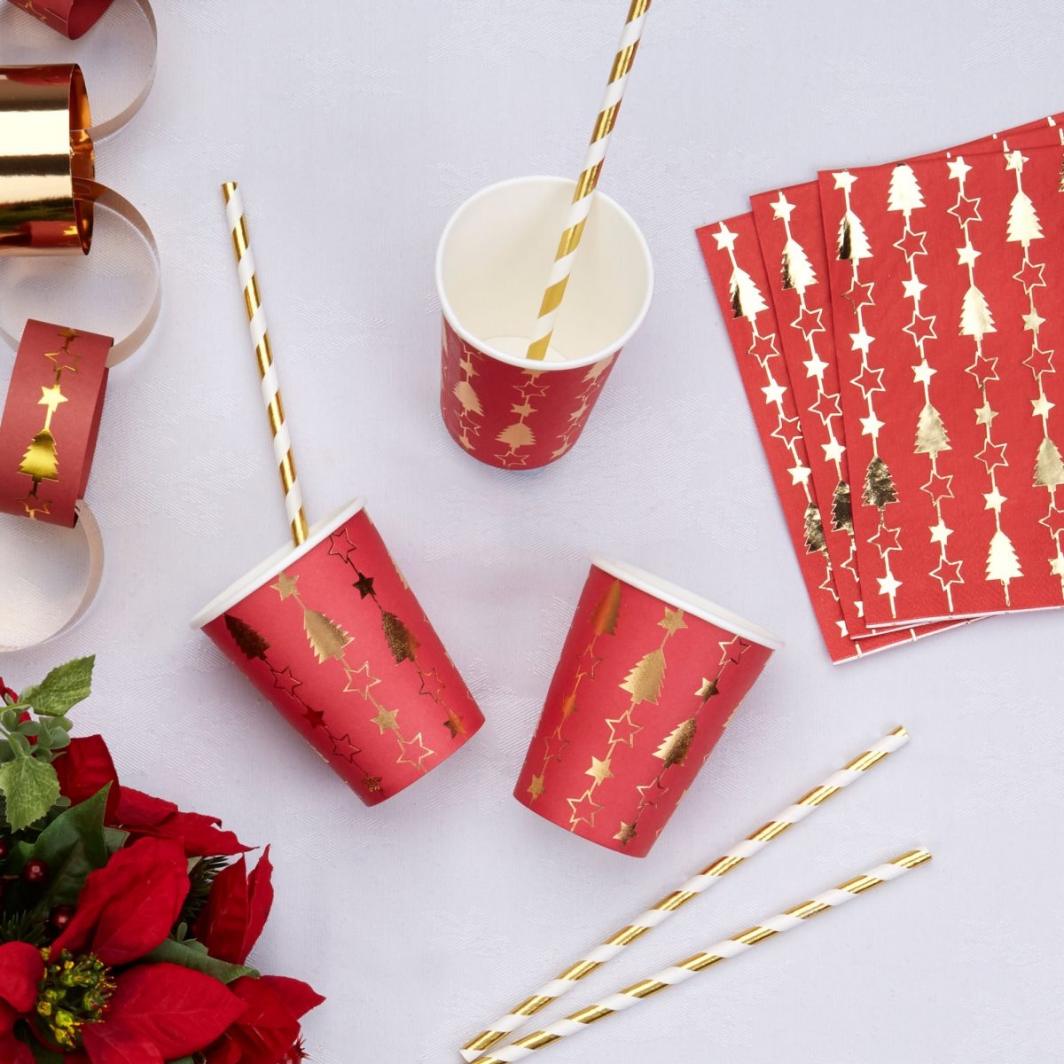 Ποτήρια χαρτ. Dazzling Christmas 8 τεμ