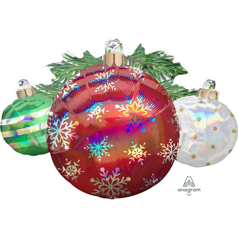 Μπαλόνι Φοιλ Σχήμα Iridescent Ornaments Holographic / 88 x 60 εκ