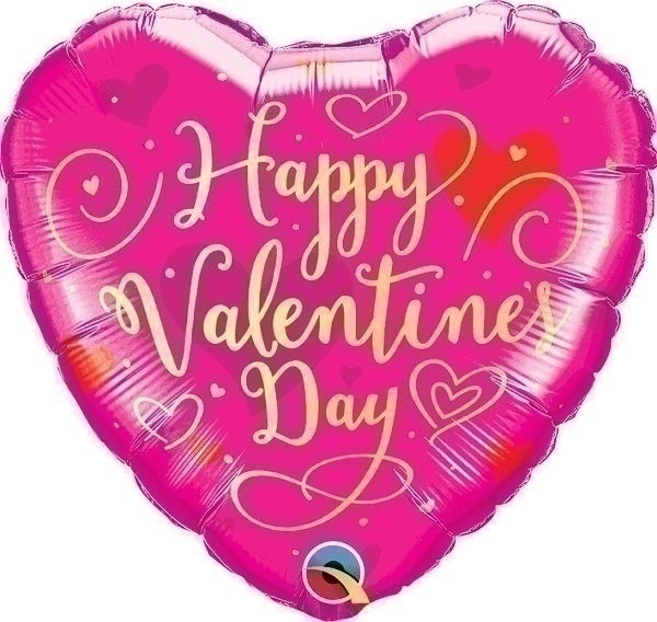 Μπαλόνι Φοιλ 18 Valentine's Day Gold Script / 45εκ