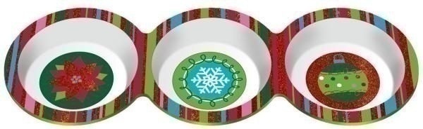 Πιάτο Μελαμίνη Coctail 3-Section Dish