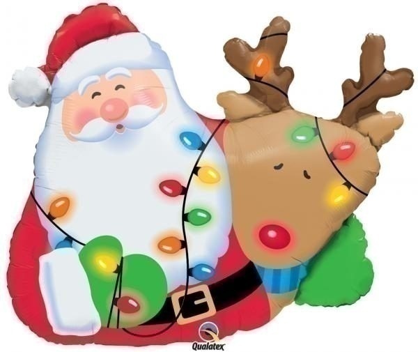 Μπαλόνι Φοιλ Σχήμα 36 Santa & Rudolf - Άγιος Βασίλης - Τάρανδος