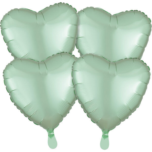 Μπαλόνι Φοιλ Καρδιά 18 Satin Luxe Mint Green - Μέντα / 4 τεμ