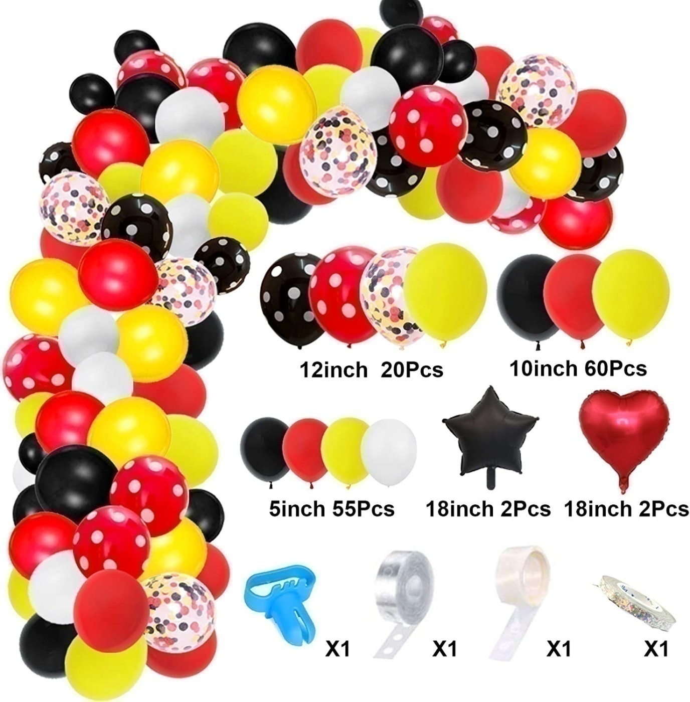 DIY Γιρλάντα "Mouse Dot XL" / 139 Μπαλόνια - Image 2