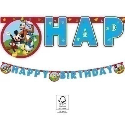 Γιρλάντα γράμματα Ηappy Birthday Mickey Rock 2m