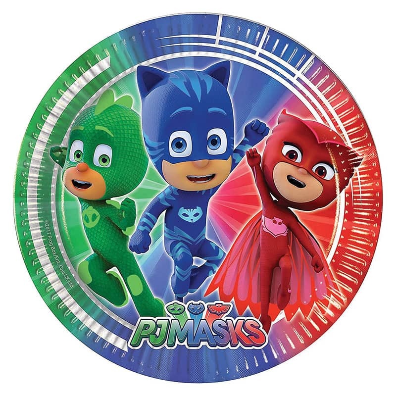 Χάρτινα πιάτα φαγητού PJ Masks 23cm / 8τμχ