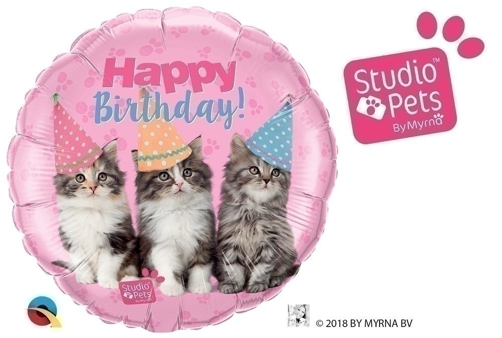 Μπάλονι Φοιλ 18 Birthday Kittens