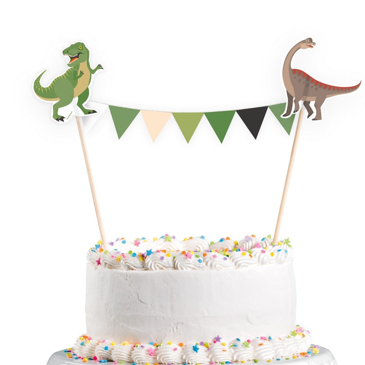 Σετ Διακόσμησης Τούρτας με Γιρλάντα Happy Dinosaur 15 x 20 εκ