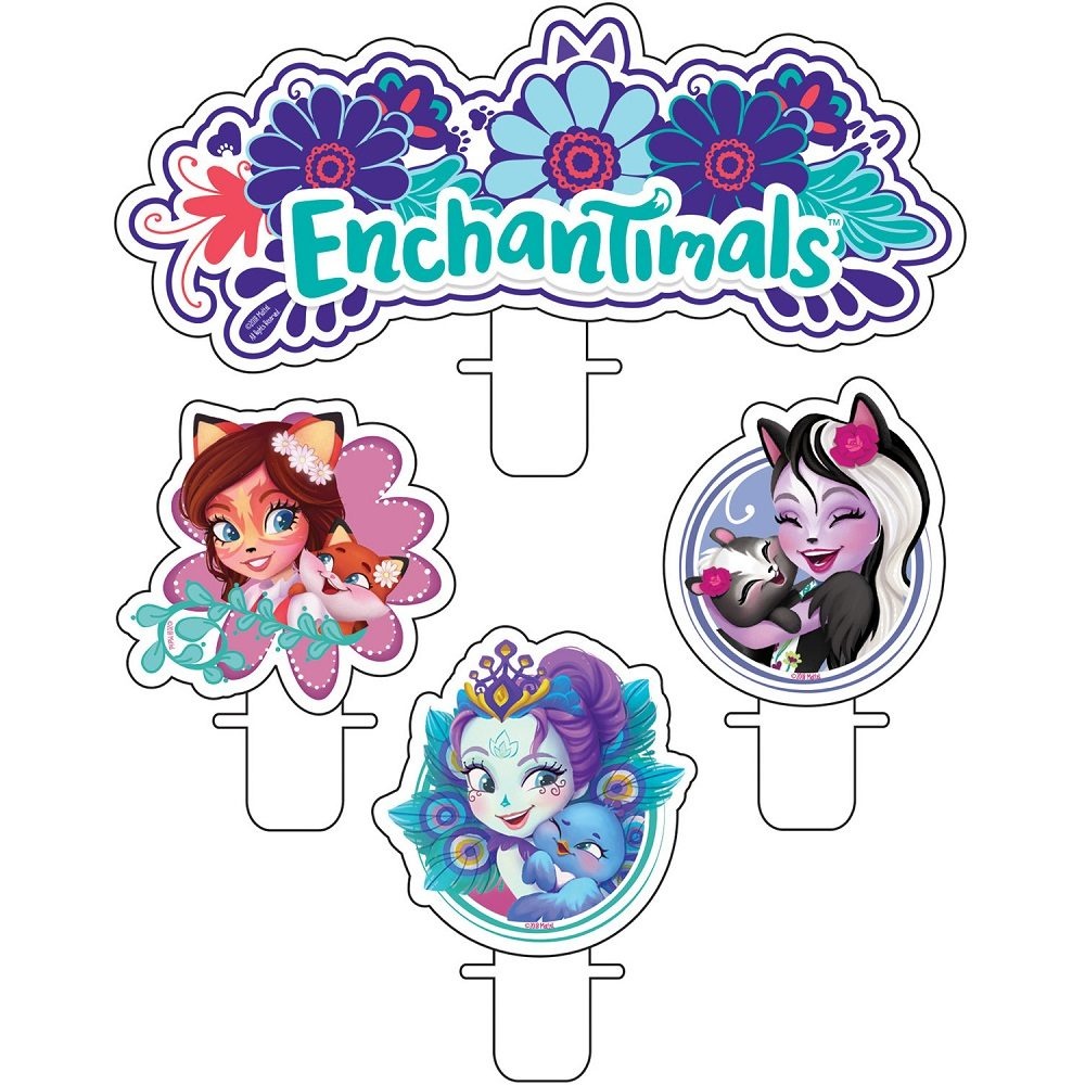 Κεριά Μίνι Enchantimals 4 τεμ ύψος 5.3 / 5.8 εκ