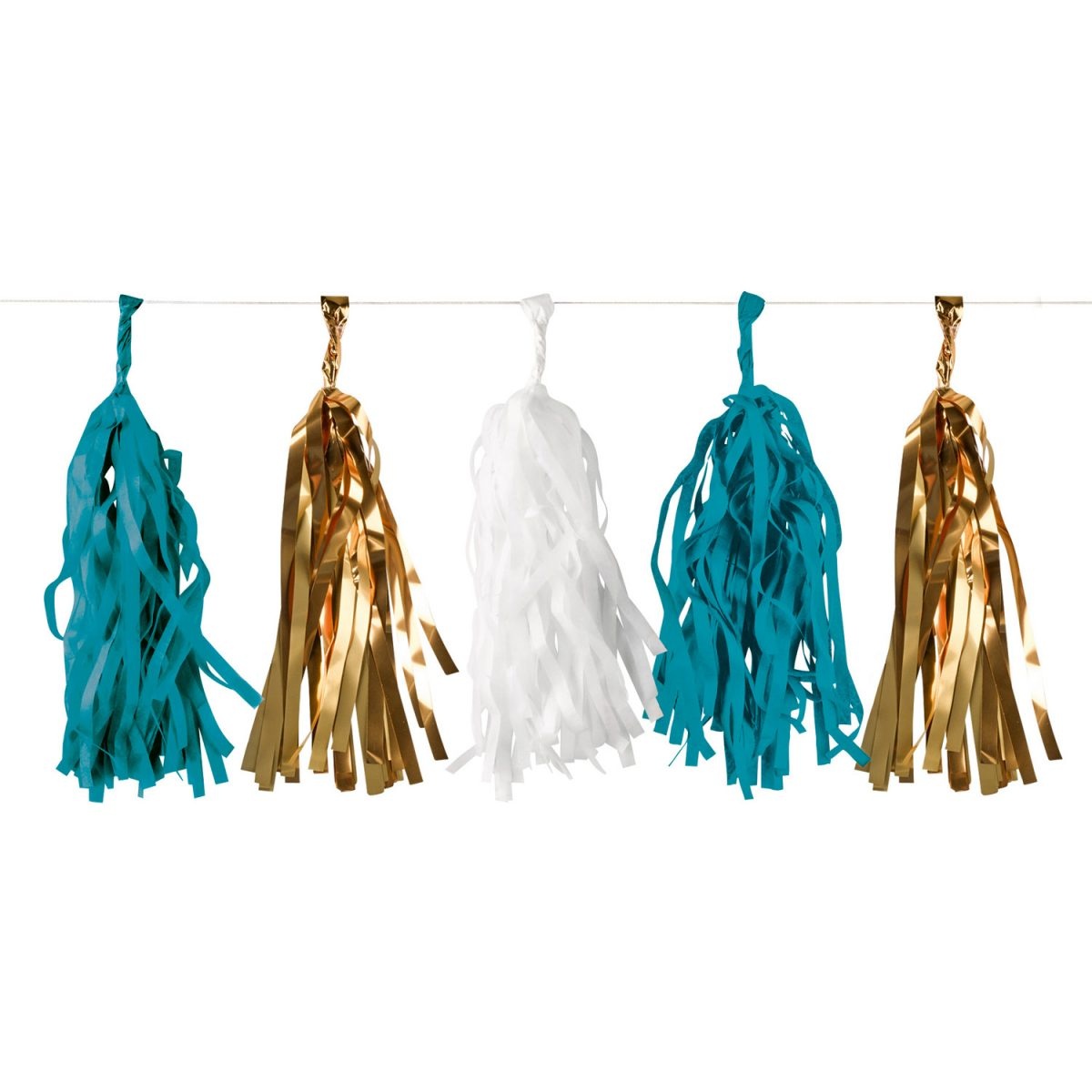 Γιρλάντα Tassel με φούντες Χρυσό/ Λευκό / Βεραμάν