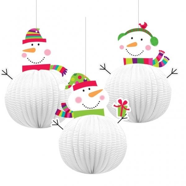 Joyful Snowman Κρεμαστά Διακοσμητικά Οροφής /3 τεμ - χιονάνθρωπος