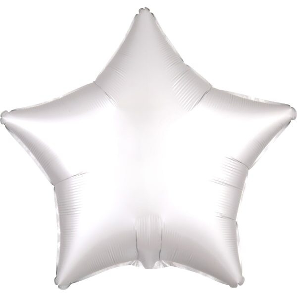Μπαλόνι Φοιλ Αστέρι 18 Satin Luxe White - Λευκό