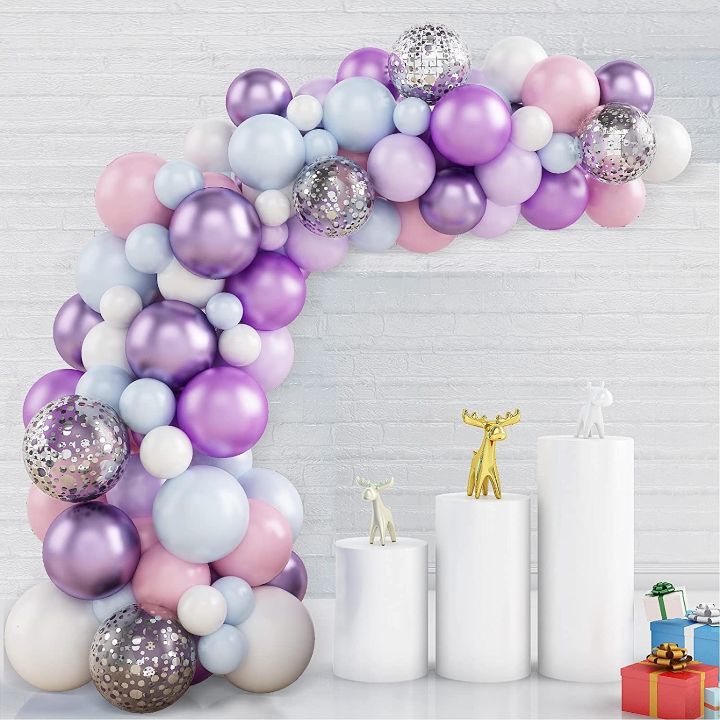 DIY Γιρλάντα Μπαλονιών Purple Pink / 105 Μπαλόνια