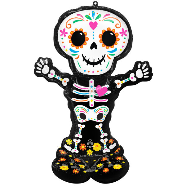 Μπαλόνι φοιλ AirLoonz Day Of The Dead Skeleton / 80εκ x 132εκ - Σκελετός