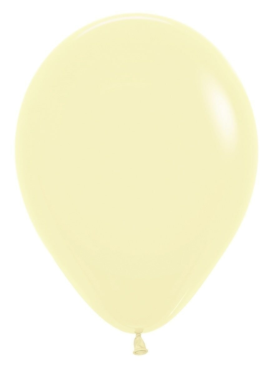 Μπαλόνια Λάτεξ 12 Pastel Matte Yellow / 50 τεμ - Κίτρινο