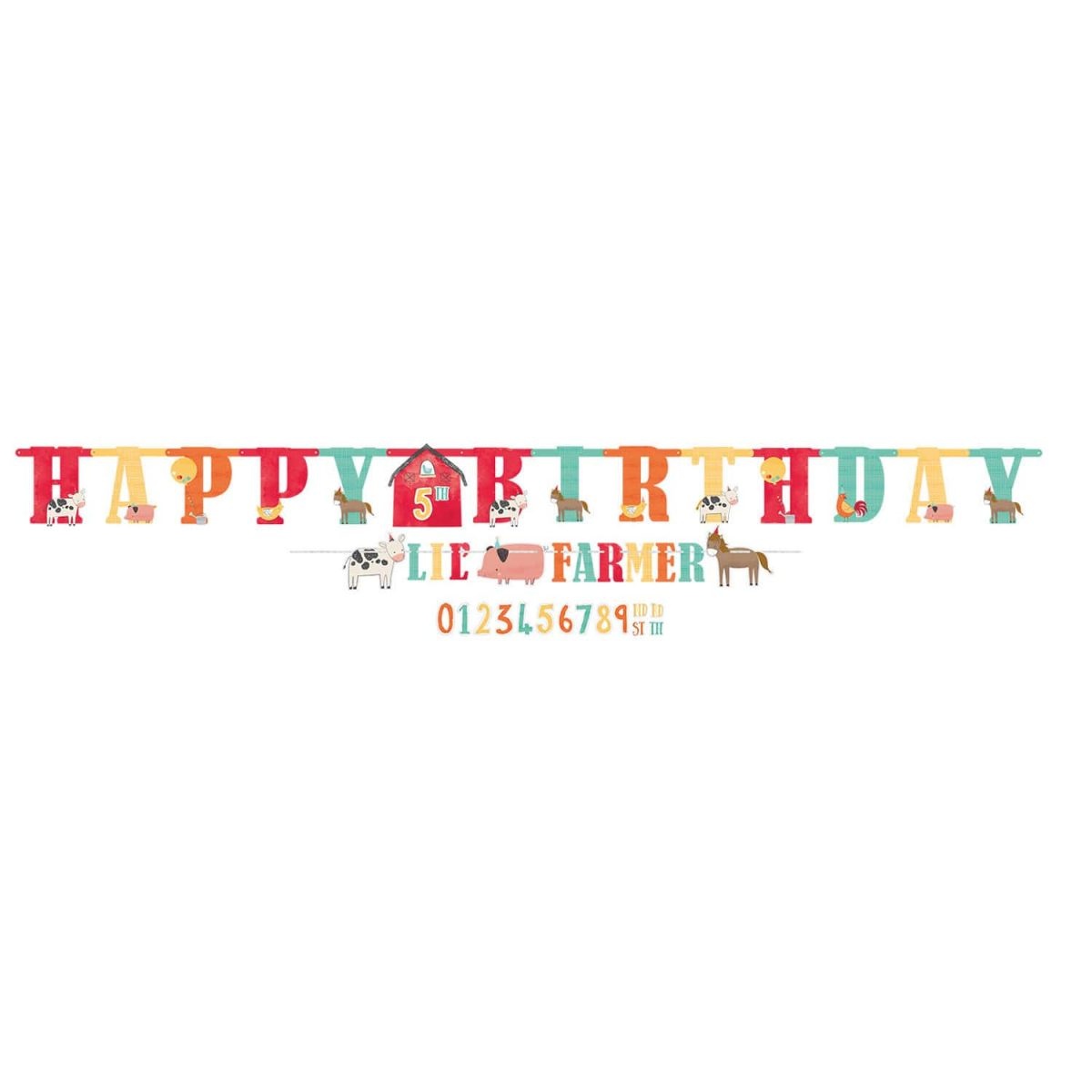 Γιρλάντα χάρτινη Ζωάκια Φάρμας Barnyard Birthday /2 τεμ 304 x 23.4 εκ / 182 x 10.1 εκ