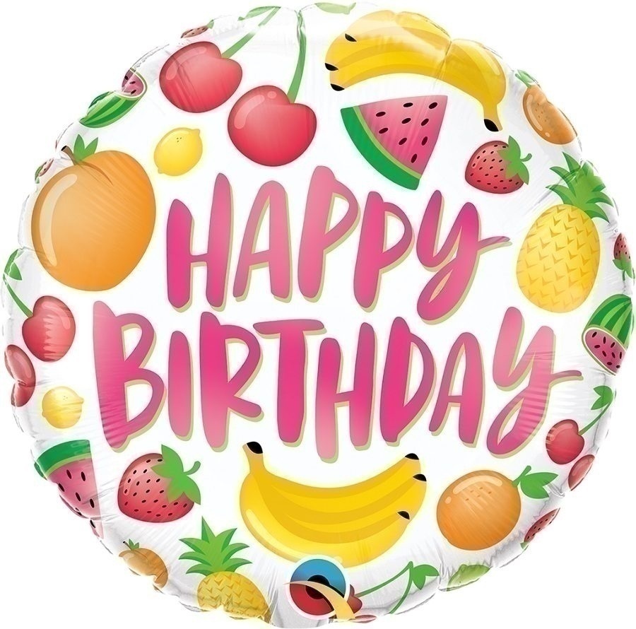 Μπαλόνι Φοιλ 18 Birthday Fruits / 45εκ