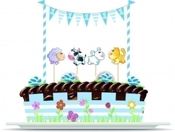 Σετ Διακόσμησης Τούρτας 1st Birthday Boy