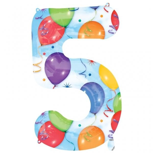 Φοιλ Σχήμα Νούμερο 5 Balloons & Streamers