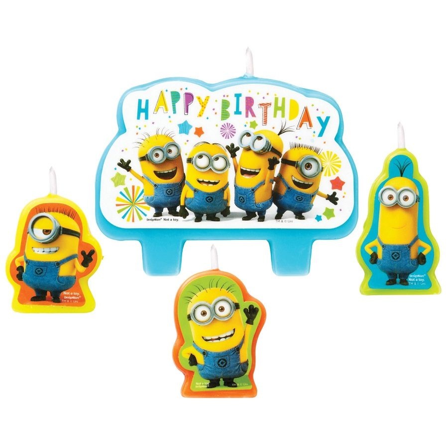 Κεράκια Minions New 4τεμ