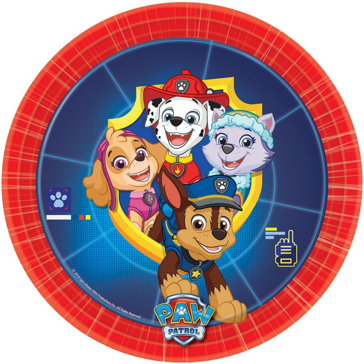 Πιάτα χαρτ. γλυκού 18εκ Paw Patrol New /8 τεμ