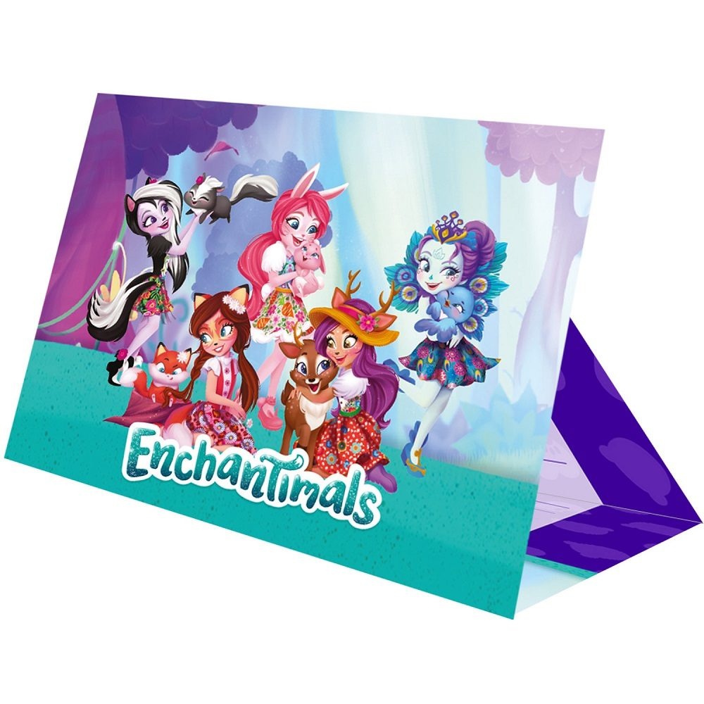 Προσκλήσεις με Φακέλους Enchantimals / 8 τεμ.