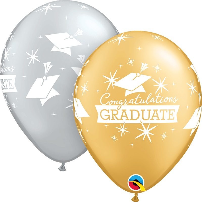 Μπαλόνια Λάτεξ 11 Congratulations Graduate Caps /25 τεμ