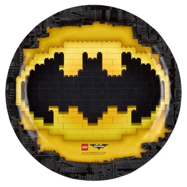 Πιάτα χαρτ. φαγητού 23εκ Lego Batman /8 τεμ