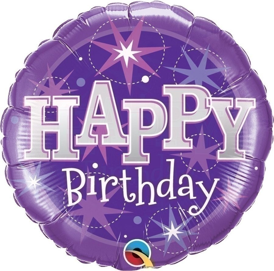 Μπαλόνι Φοιλ 18 Birthday Μωβ Sparkle / 46 εκ