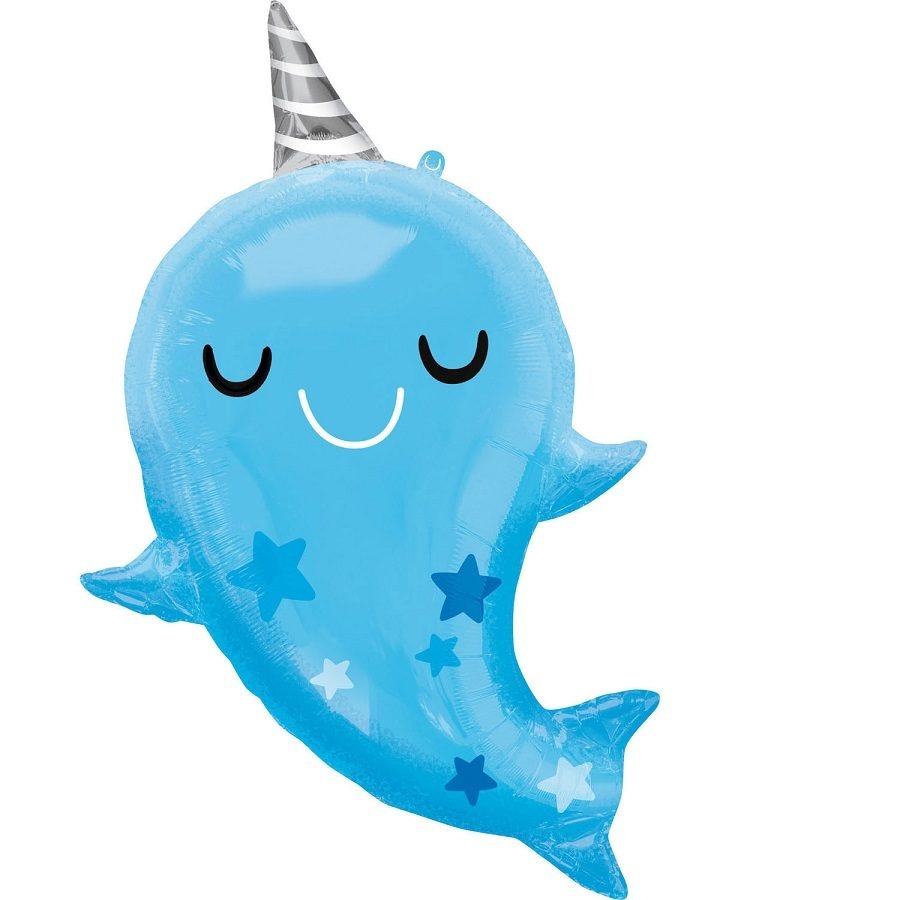 Μπαλόνι Φοιλ Σχήμα Narwhal Baby / 66εκ x 76εκ
