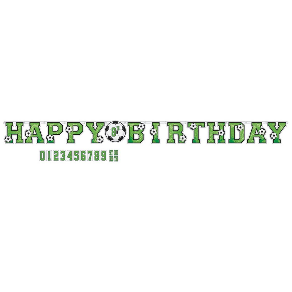 Γιρλάντα γράμματα Jumbo Ποδόσφαιρο Happy Birthday Add An Age